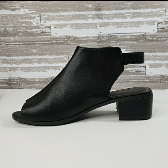 Top Shop Black Open Toe Sandals - Picture 6 of 8